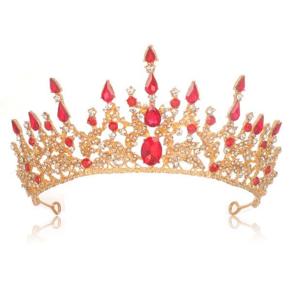 Damen Elegante Tiara mit funkelnden Kristallen Hover Image