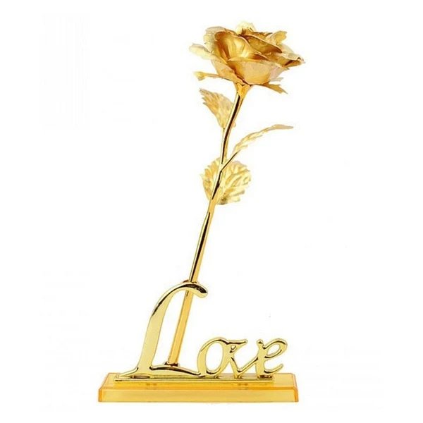 24k vergoldete Rose | Inklusive Zertifikat und luxuriösem Geschenkkarton