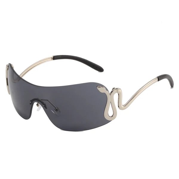 Damen futuristische Sportsonnenbrille mit verspieltem Design Hover Image