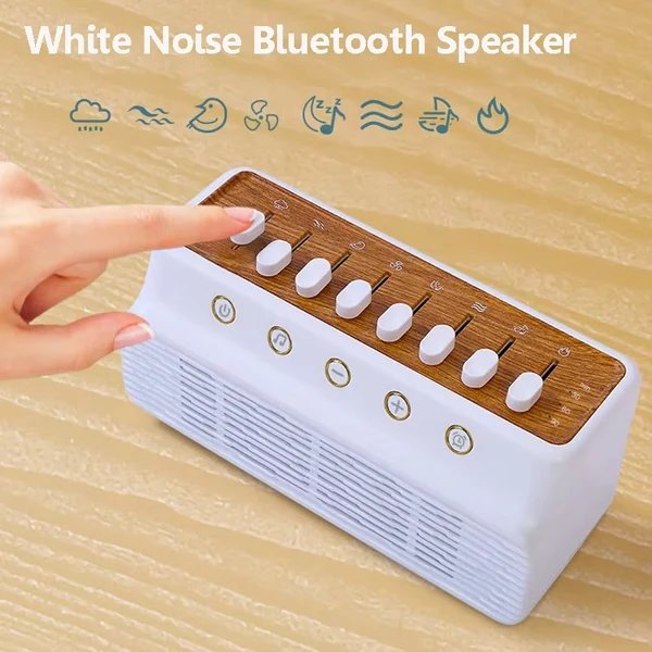 Tragbarer Bluetooth-Lautsprecher mit weißem Rauschen, Naturgeräuschen und Schlaftimer Hover Image