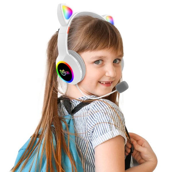 Katze Ohren RGB Gaming Headset Hover Image