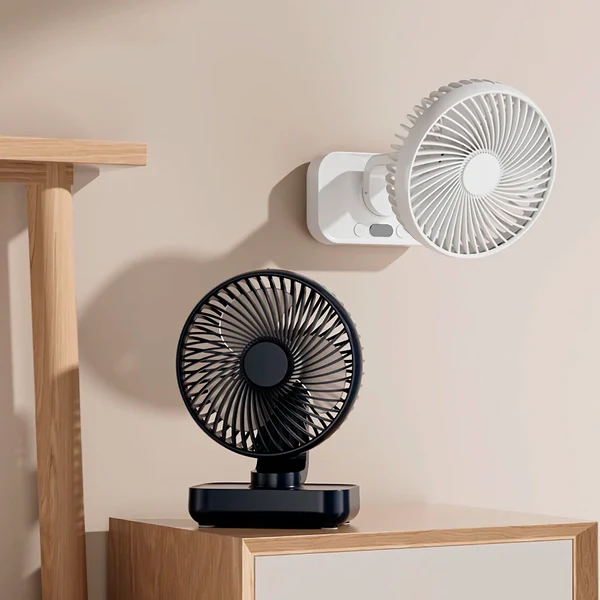 Tragbarer wiederaufladbarer USB-Schreibtischventilator mit 4 Geschwindigkeiten