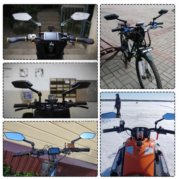 360°-Rückspiegel für Fahrrad mit Lenkerbefestigung Hover Image