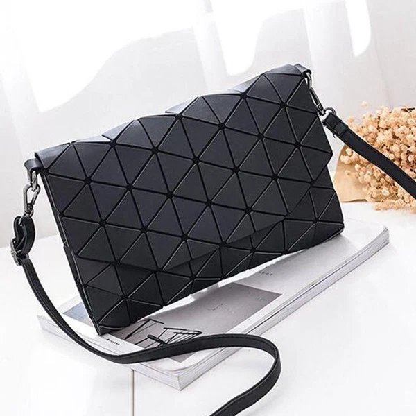 Abstract Geometric Matte Schultertasche