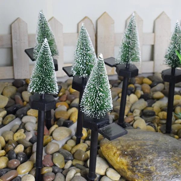 Moderne Solar Weihnachtsbaum Erd-Einlage Rasen-Dekoration Landschaftslicht Hover Image
