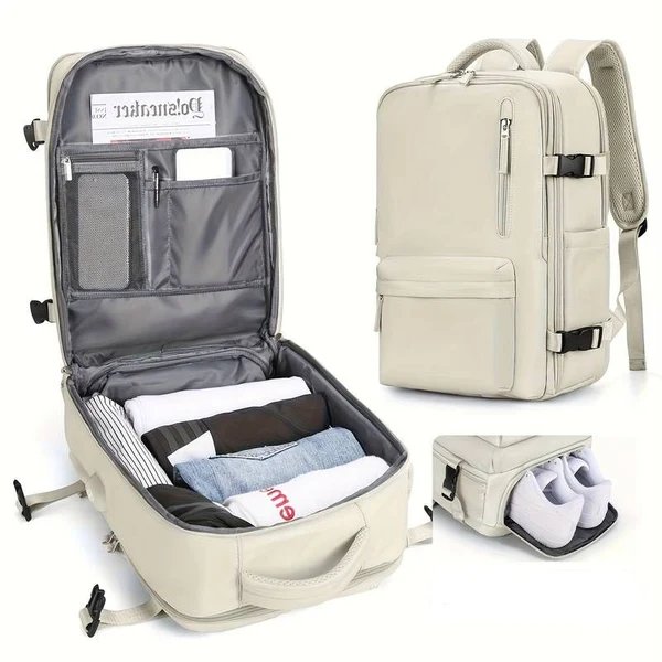 Rucksack mit Schuhfach und mehreren Taschen – Bequem und wasserdicht