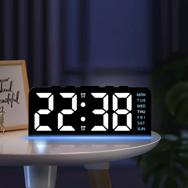 Modern LED Alle Woche Anzeige Nachtlampe Wecker Hover Image