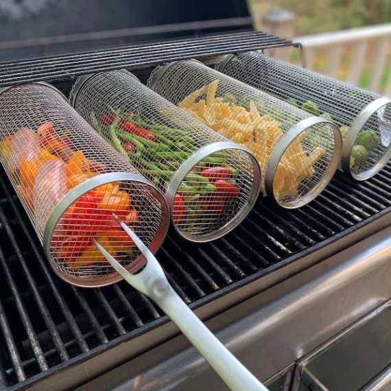 Barbecue Edelstahl-Drahtgeflecht-Zylinder