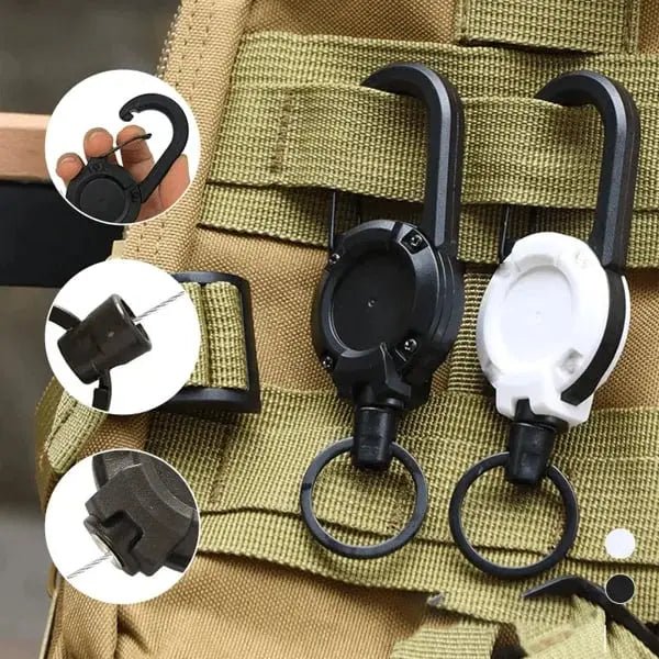 Taktischer Schlüsselanhänger mit zurückziehbarem Kabel