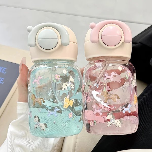 Damen lustige Trinkflasche mit niedlichem Tiermotiv