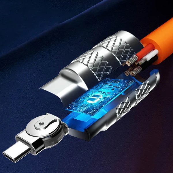 180° Anti-Break Schnelllade-Datenkabel (120W) Hover Image