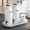 Keramisches Salz- und Pfeffer-Ölflaschen-Set