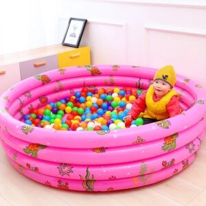 Damen Aufblasbares Kinder-Schwimmbecken mit lustigen Meeresmotiven Hover Image