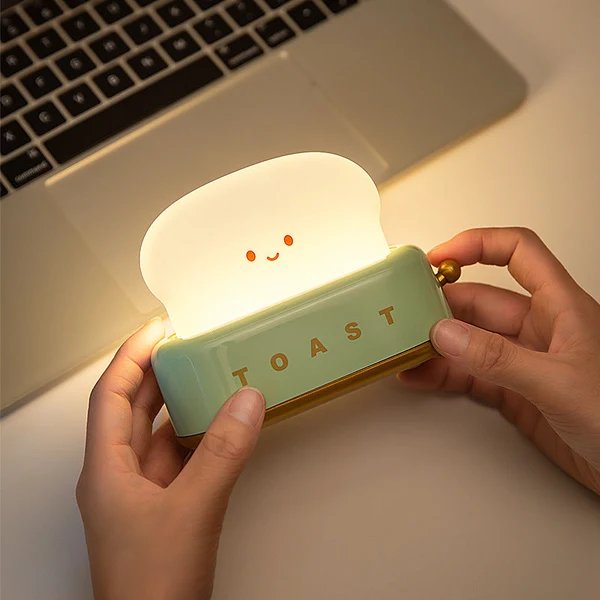 USB-Lade-LED-Brot-Nachtlicht mit Dimmfunktion und Timer