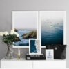 Wandbild mit nordischer Meereswellenszene – Leinwandbild