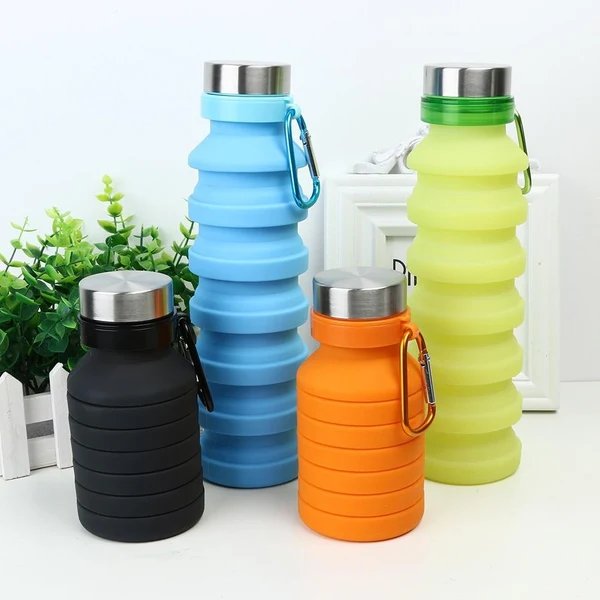 Aqua - Zusammenklappbare Silikon-Wasserflasche