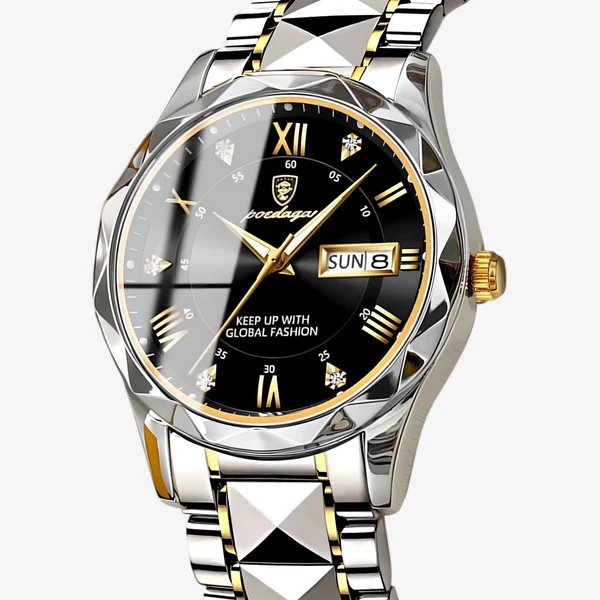 Herren Automatikuhr Klassisches Lederband 40mm Hover Image