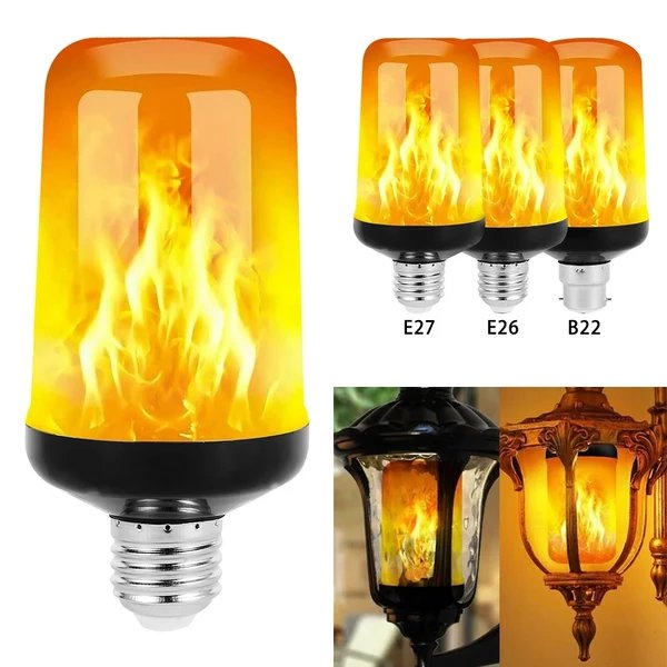 LED FLAME LIGHT PARTY LAMP - 4 MODI FEUER SIMULATION