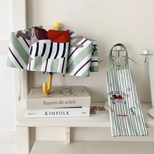 Damen kreativer Faltregenschirm mit verspieltem Tierdesign
