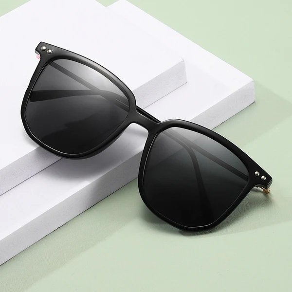 Damen modische Oversized-Sonnenbrille mit robustem Rahmen und UV-Schutz