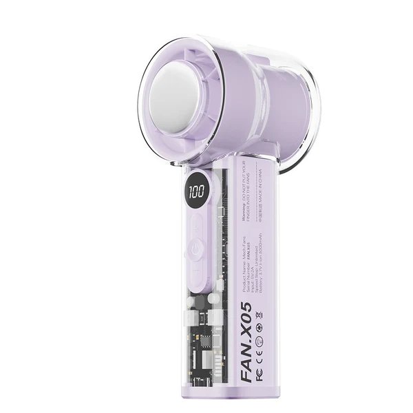 Damen tragbarer Mini-Hochgeschwindigkeitsventilator mit LCD-Anzeige