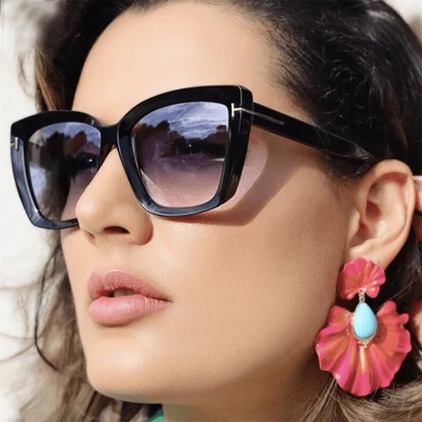 Damen große Sonnenbrille im modernen Design mit angesagtem Schildkrötenmuster