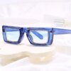 Damen extravagante quadratische Sonnenbrille mit glitzerndem Rahmen