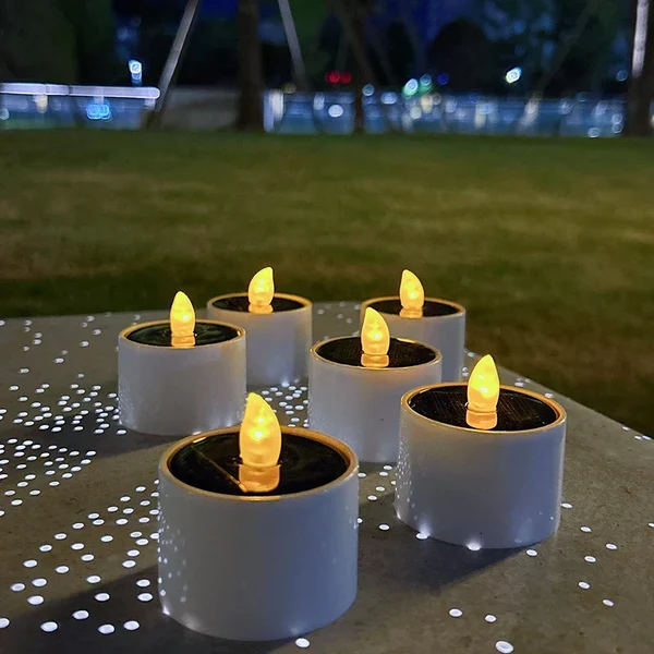 Solarbetriebene LED Kerzen – Flackernde Außenbeleuchtung für Garten und Terrasse