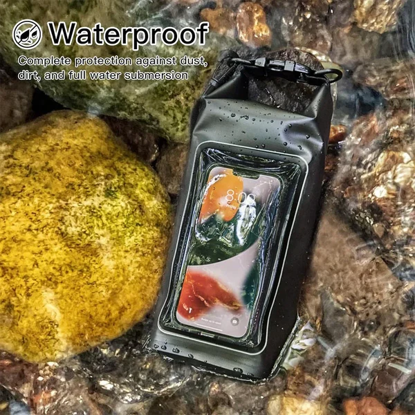 AquaVault Wasserdichter Dry Bag 2L | Mit Touchscreen-Fenster | Outdoor-Tasche für Kajakfahren, Trekking & Wassersport Hover Image