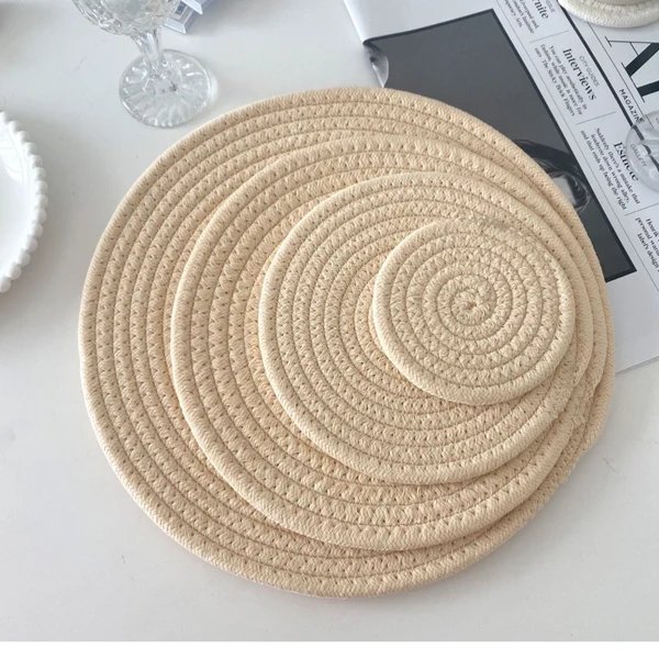 Damen Runde Platzdeckchen aus hochwertigem Naturmaterial