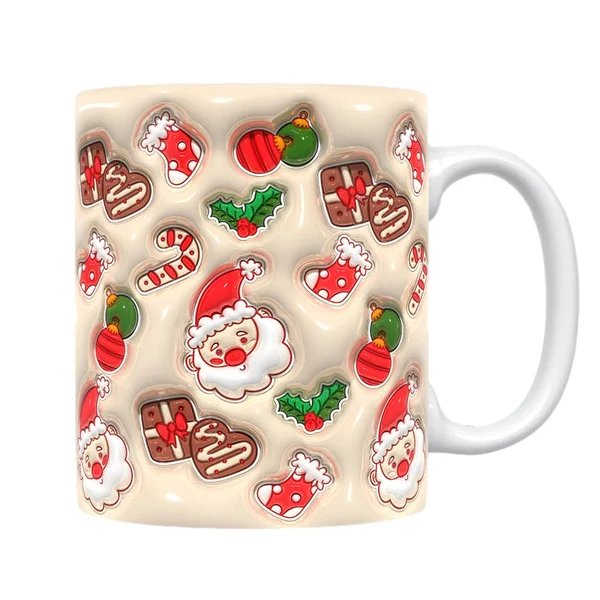 3D Weihnachten Aufgeblasene Tassenhülle Hover Image