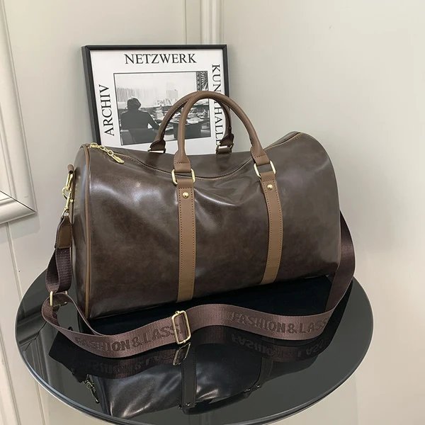 Premium Leder Reise Duffle Bag