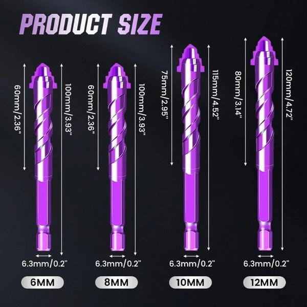 Woyuosn VioletShield Quad-Edge Bohrer Set Hover Image