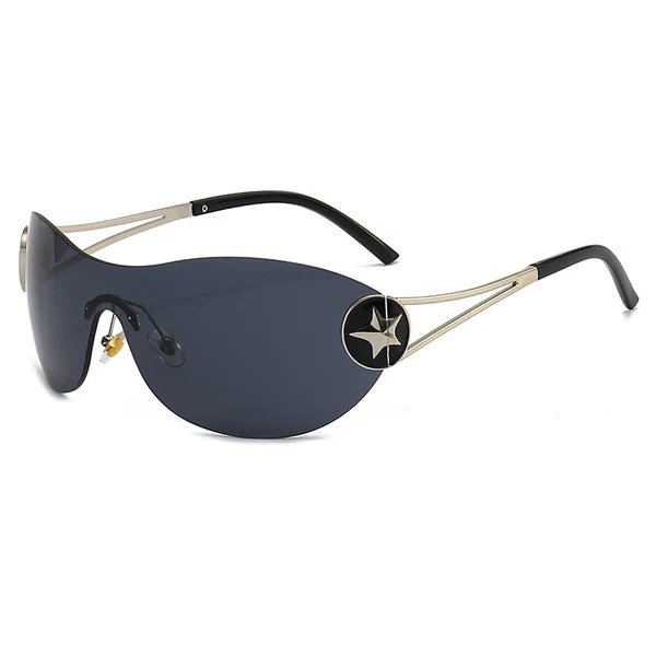 Damen Modische Sonnenbrille mit transparentem Design und stilvollen Akzenten