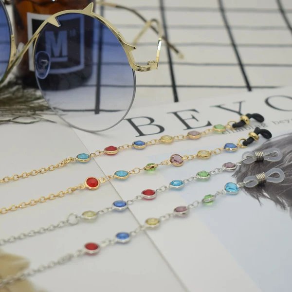 Elegante Edelstein Brillenketten