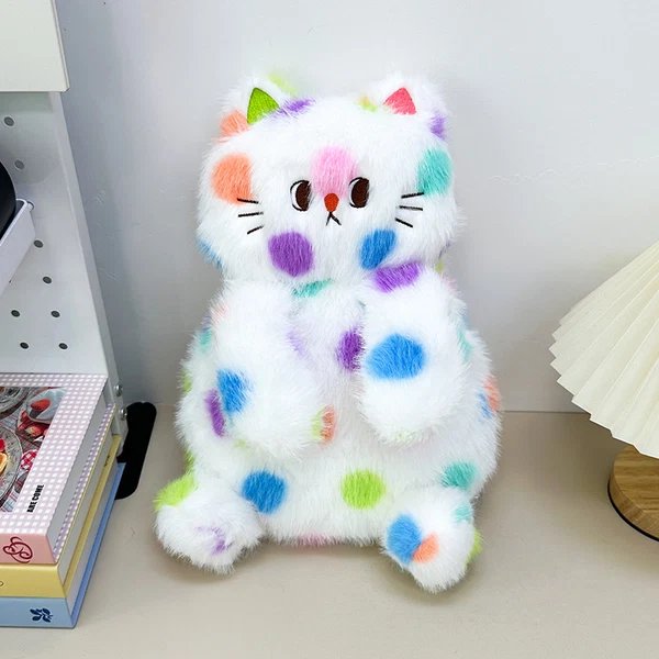 Plüsch Tasche mit Verspieltem Katzenmotiv