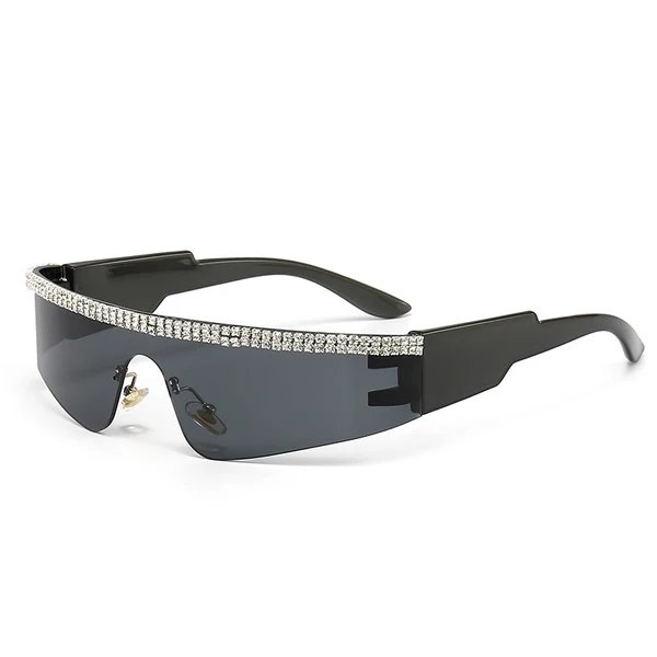 Damen Modische Glamour-Sonnenbrille mit strassverziertem Rahmen