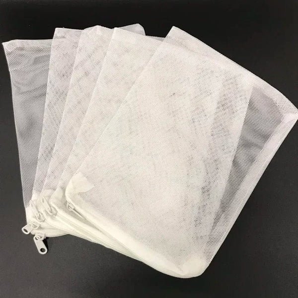 10Stk Filternetzbeutel Mesh-Beutel Aquarium Teich für Bio-Ball Kohlenstoffmedien Ammoniak Aquarium Fischtank Isolierbeutel Weiß Schwarz Hover Image
