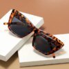 Damen trendige oversized Sonnenbrille mit innovativem transparentem Rahmen