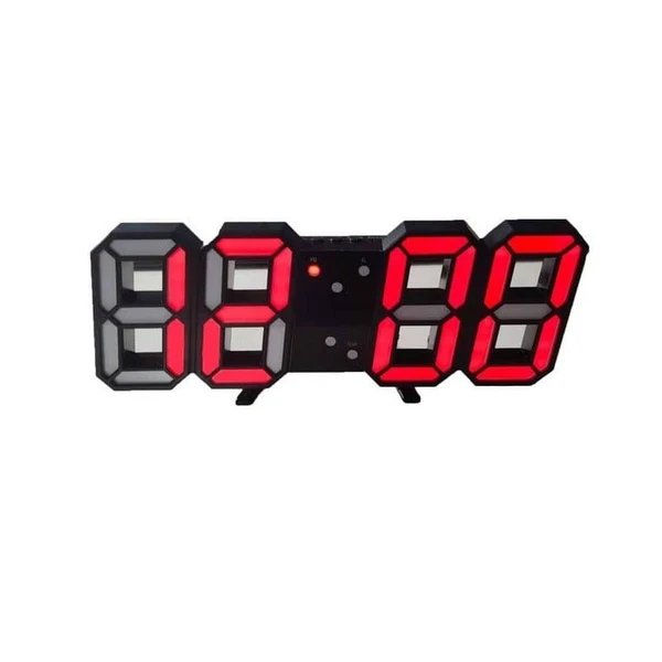 Digitale 3D-LED-Wanduhr – Modernes Design mit Dimmfunktion und optimaler Ablesbarkeit Hover Image
