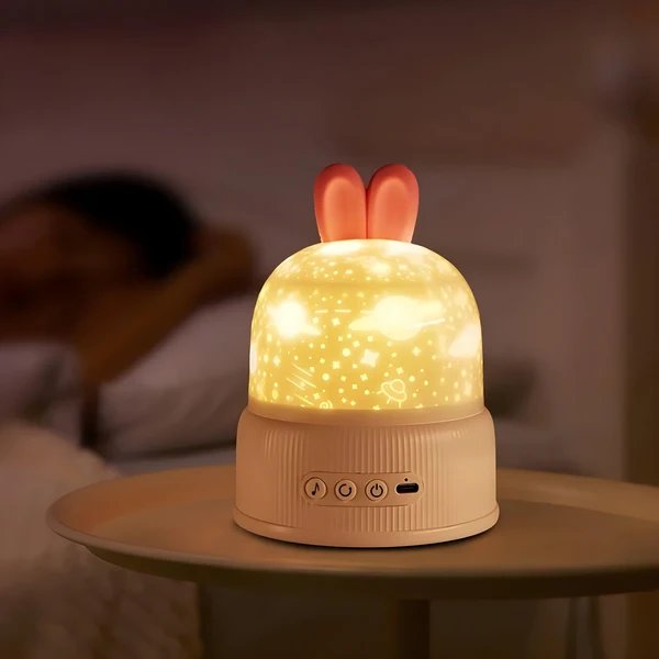 BunnyBeam Light – Niedliches Hasenprojektor-Nachtlicht für Kinder Hover Image