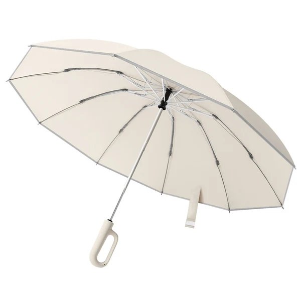 Damen eleganter Faltregenschirm mit ergonomischem Design