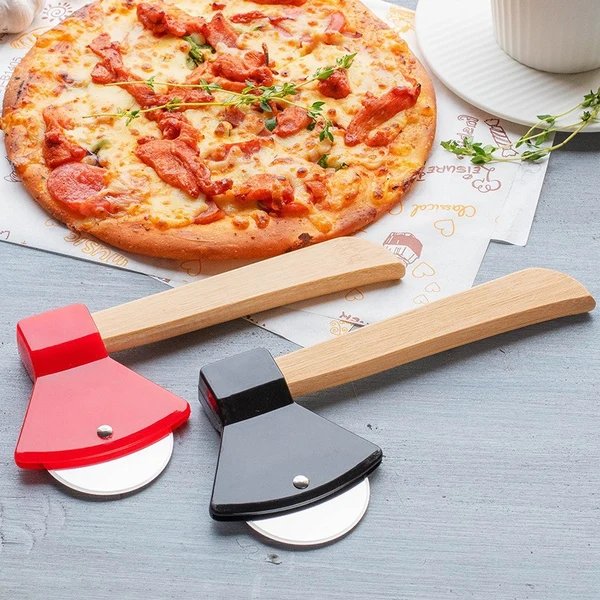 Pizzaschneider mit Ergonomischem Holzgriff