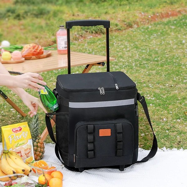 Damen Kühltasche mit Teleskopgriff und isoliertem Innenraum