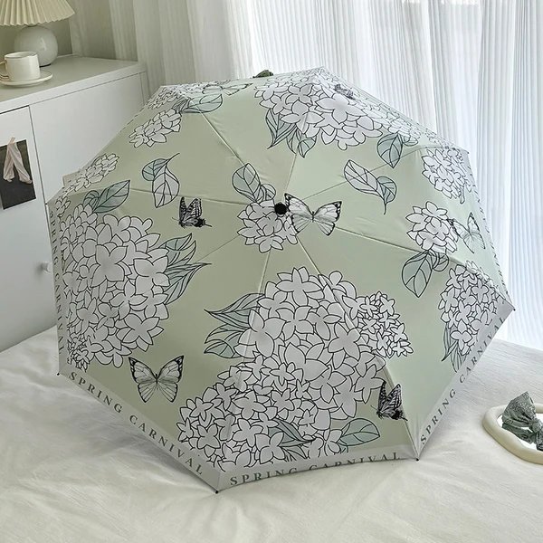 Damen Faltbarer Regenschirm mit innovativem Floral-Design