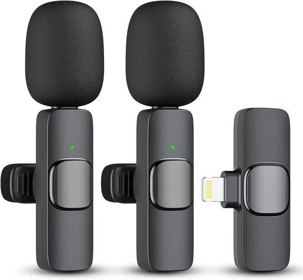 2-Pack kabelloses Mikrofon für iPhone iPad