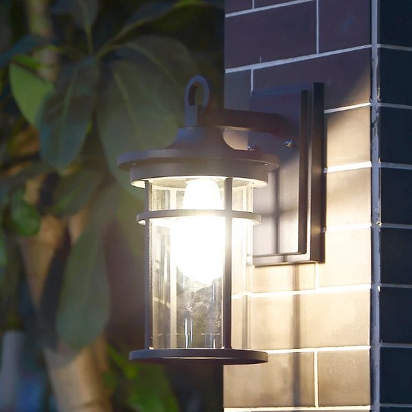 Zeitgenössische Industriedesign Säulen Aluminium Glas 1-Lampen Wandleuchte für Garten Hover Image