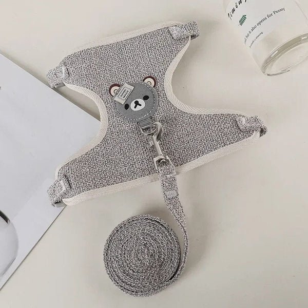 Süßes Kaninchen Geschirr Leine Set Bunny Haustierzubehör Kleintiertrage Teddy Katze Leine Kaninchenkragen Kaninchenzubehör