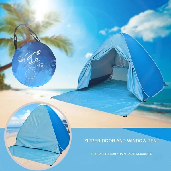 Automatisches Pop-Up Ultraleichte Vollschatten Strandzelt Hover Image