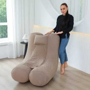 Damen Ergonomische Aufblasbare Relaxliege mit Kopfstütze Hover Image